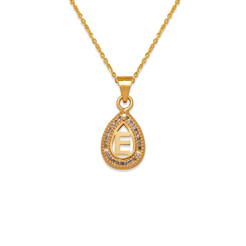 367-656-E Teardrop Initial "E" Pendant