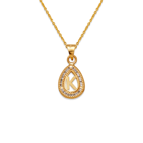 367-656-K Teardrop Initial "K" Pendant