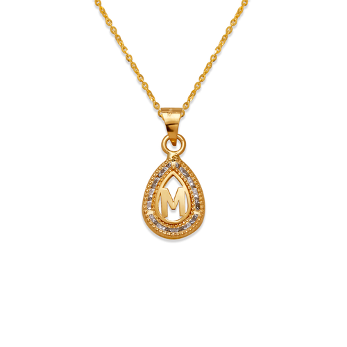 367-656-M Teardrop Initial "M" Pendant