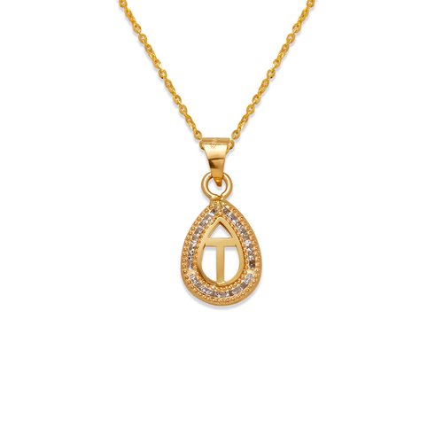 367-656-T Teardrop Initial "T" Pendant