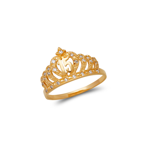 573-223 Ladies 15 Anos Crown Ring