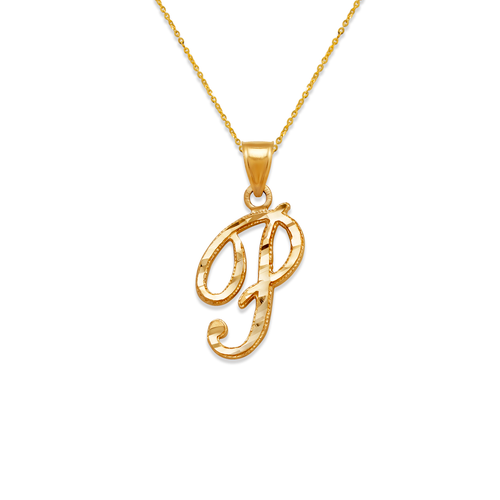 562-502-P Initial "P" Cursive Letter Pendant