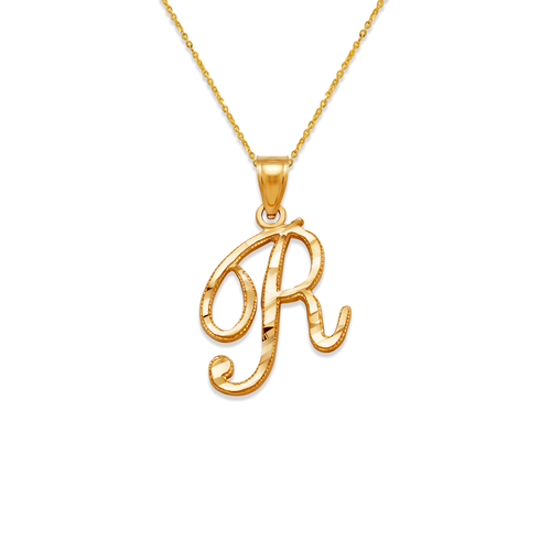 562-502-R Initial "R" Cursive Letter Pendant