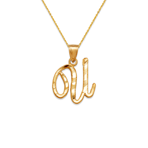 562-502-U Initial "U" Cursive Letter Pendant