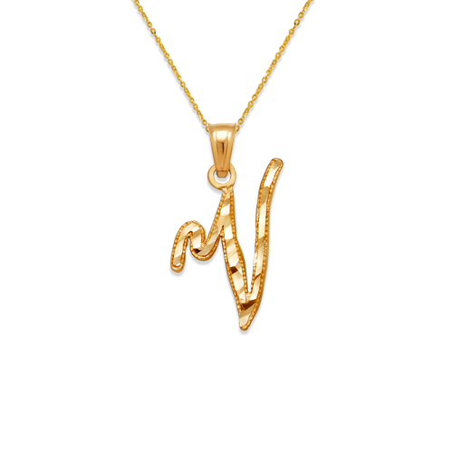 562-502-V Initial "V" Cursive Letter Pendant