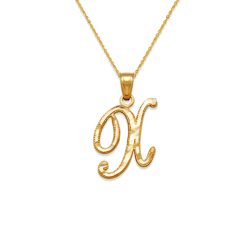 562-502-X Initial "X" Cursive Letter Pendant