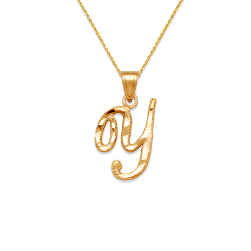 562-502-Y Initial "Y" Cursive Letter Pendant
