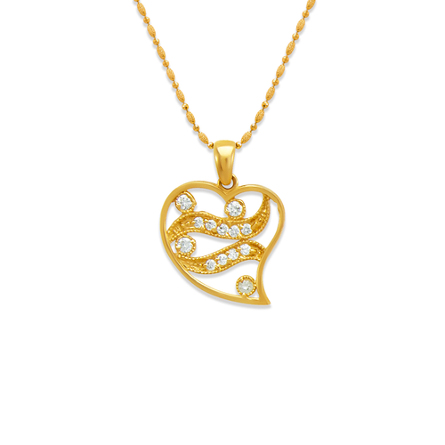 661-028 Heart CZ Pendant