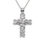 468-005W 36mm Fancy Jesus Cross CZ Pendant