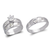 473-613WS White Wedding Trio Ring Set