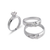 473-613WS White Wedding Trio Ring Set