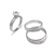 473-637WS White Wedding Trio Ring Set