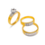 473-652ZS Two Tone Wedding Trio Ring Set