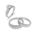 473-688WS White Wedding Trio Ring Set