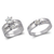 473-691WS White Wedding Trio Ring Set