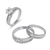 473-691WS White Wedding Trio Ring Set