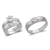 473-816WS White Wedding Trio Ring Set