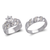 473-840WS White Wedding Trio Ring Set