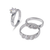 473-840WS White Wedding Trio Ring Set