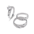 473-843WS White Wedding Trio Ring Set