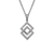 661-010W Double Diamond Shaped CZ Pendant