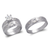 473-625WS White Wedding Trio Ring Set