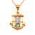 468-114 38mm Fancy Guadalupe Anchor CZ Pendant