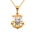 468-117 36mm Fancy Eagle Anchor CZ Pendant