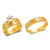 473-643TS Tricolor Wedding Trio Ring Set