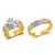 473-658ZS Two Tone Wedding Trio Ring Set