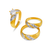 473-846ZS Two Tone Wedding Trio Ring Set