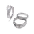 473-855WS White Wedding Trio Ring Set