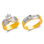 473-858ZS Two Tone Wedding Trio Ring Set