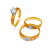 473-870TS Tricolor Wedding Trio Ring Set
