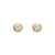 343-093 Round Diamond Cut Bezel CZ Stud Earrings