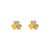 343-135 Clover Pave CZ Stud Earrings