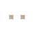 343-205 Square CZ Stud Earrings