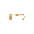 343-212 Medium Huggies CZ Stud Earrings