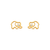 343-214 Elephant Silhouette Stud Earrings