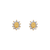 343-306WH Guadalupe Flower CZ Stud Earrings