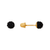 343-501BK 5mm Black Enamel Ball CZ Stud Earrings