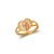 678-216  Ladies Heart Rose Filigree Ring