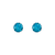 343-502BL 7mm Blue Ball Enamel CZ Stud Earrings
