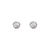 343-501WH 5mm Ball White Enamel CZ Stud Earrings