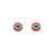 343-509 Evil Eye Enamel CZ Stud Earrings