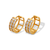 443-054 12mm Huggie CZ Earrings