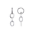 443-106W Fancy Linked CZ Earrings