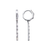 443-109W Fancy Drop Bar CZ Earrings