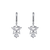 443-118W Fancy Heart and Star CZ Earrings