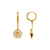 443-122 Fancy Circle Dangling CZ Earrings